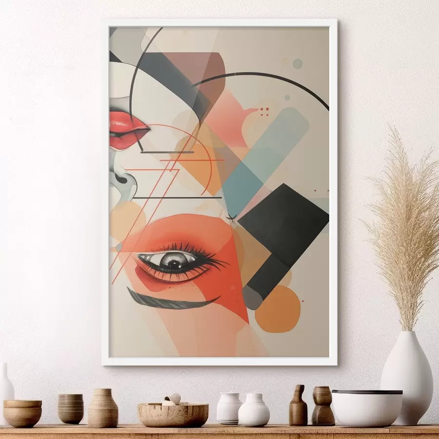 fotószőnyeg Arc és geometriai alakzatok f47448