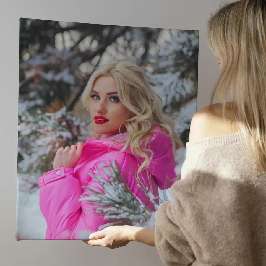 fotótapéta Ajándék egy lánynak: festmény egy fotó alapján s47168