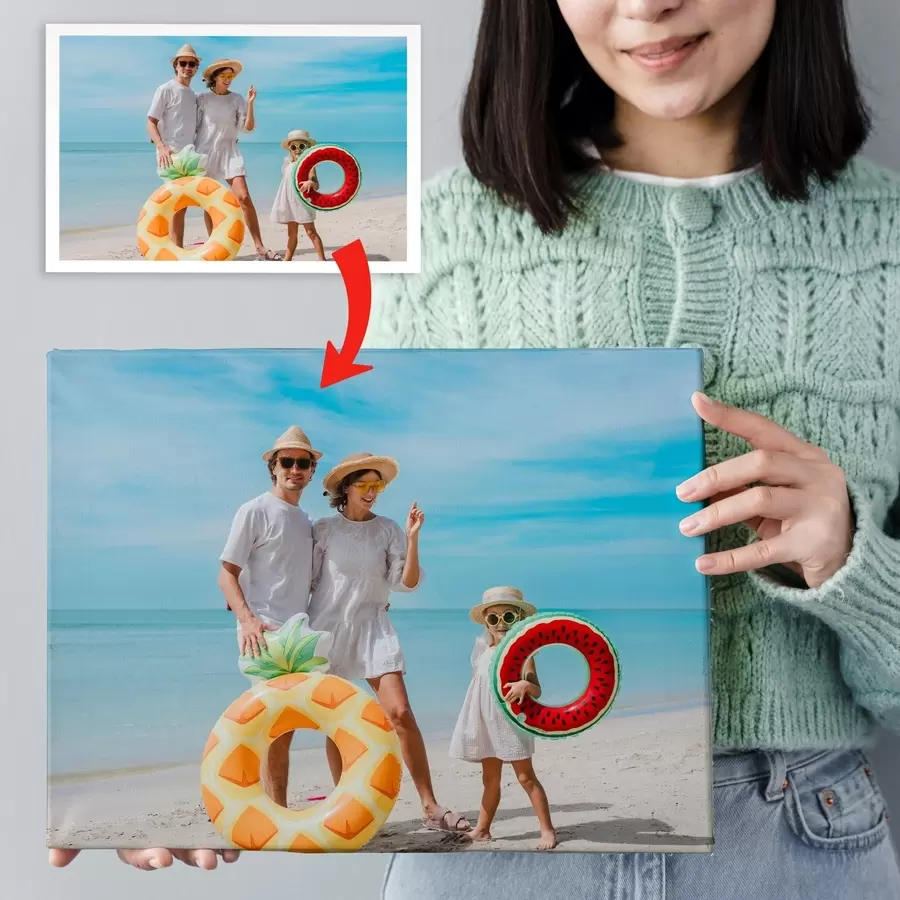 fotótapéta Családi fotó nyomtatása vászonra s47190