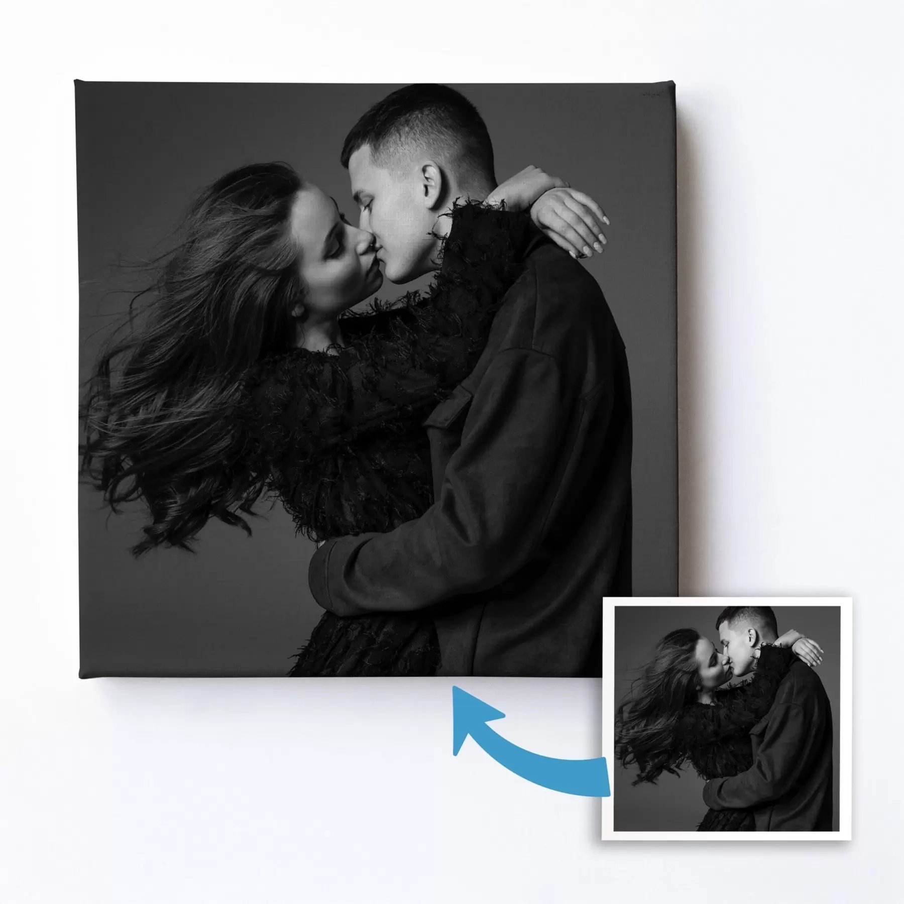 fotótapéta Romantikus ajándék egy párnak egy fotó alapján s47206