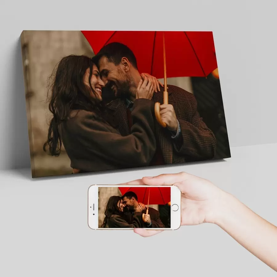 fotótapéta Romantikus ajándék egy párnak egy fotó alapján s47208