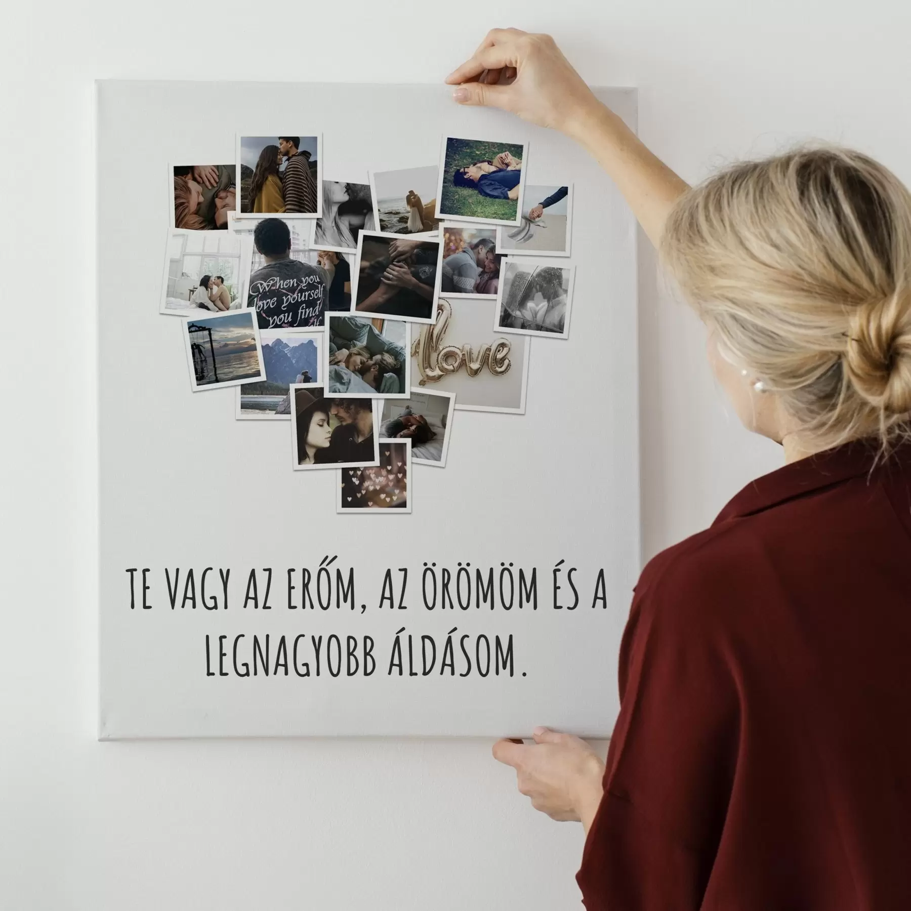 fotótapéta Fotókollázs vászonképen születésnapra a saját fotódból s47576