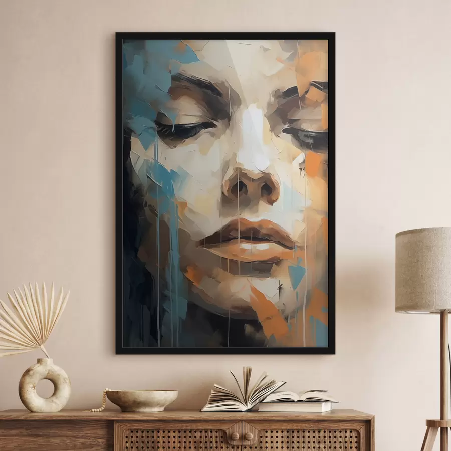 fotószőnyeg Absztrakt portré f47348