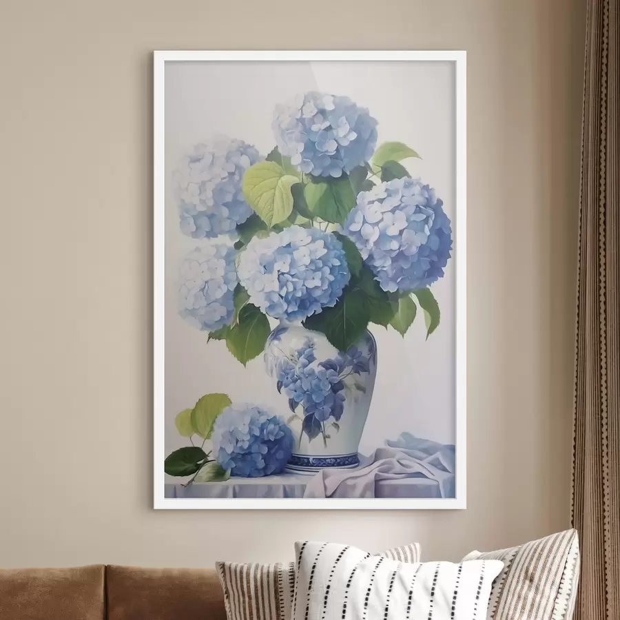 fotószőnyeg Hortenziák vázában f47360