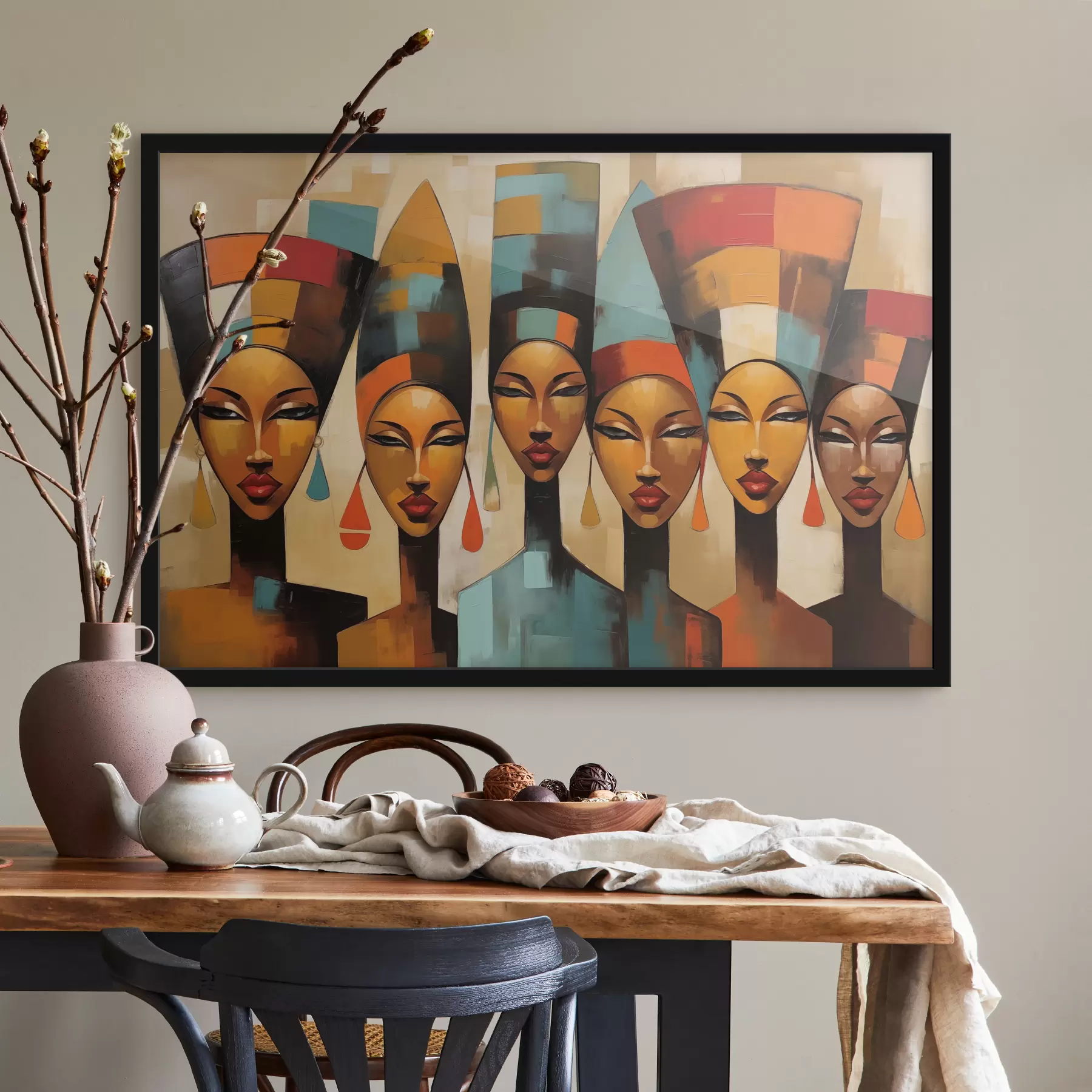 fotószőnyeg Afrikai stílusú női portrék f47387