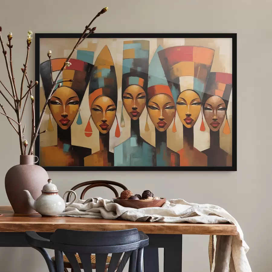 fotószőnyeg Afrikai stílusú női portrék f47387