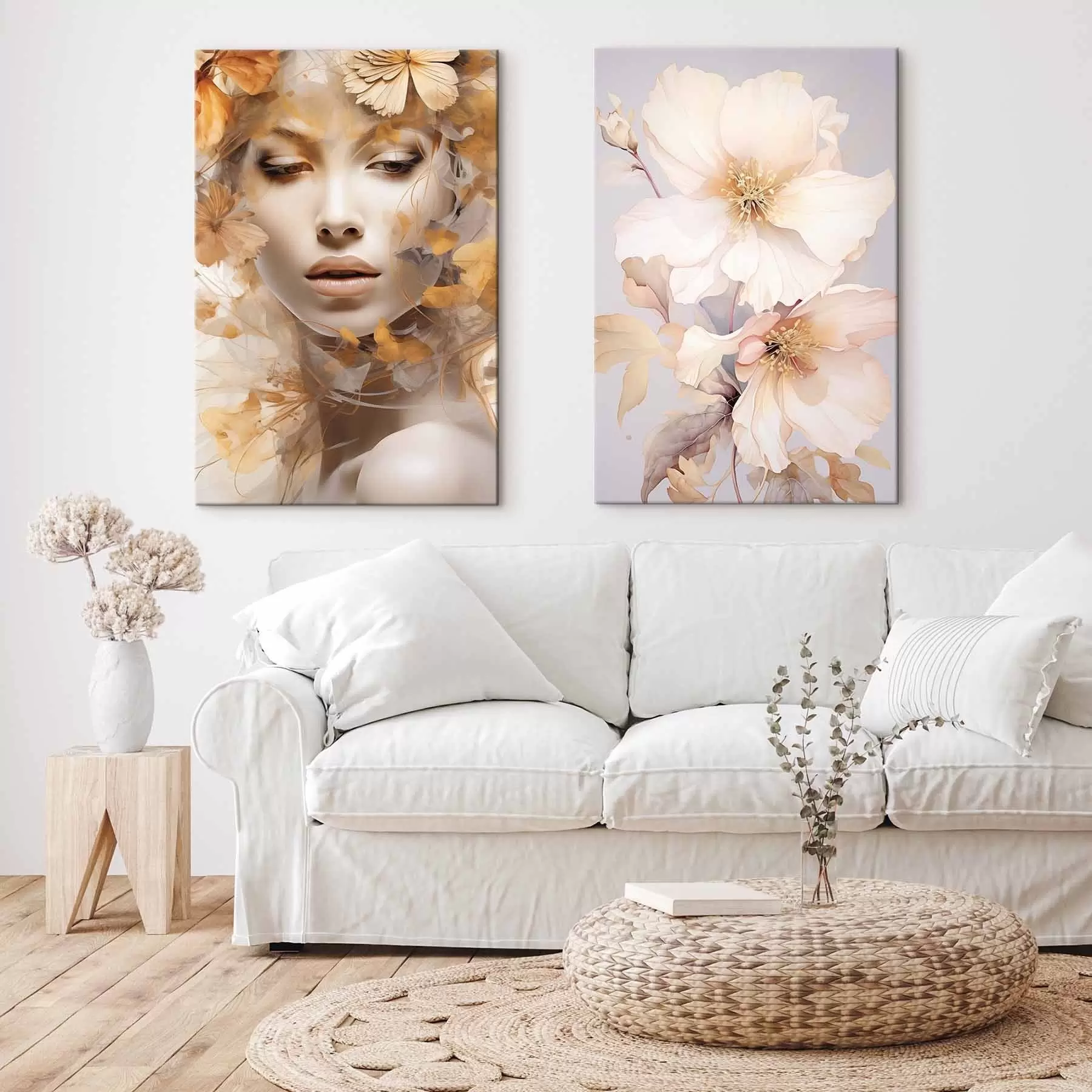 fotótapéta Lány és finom virágok m01251