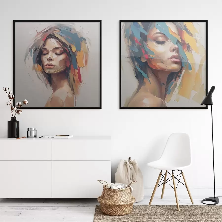 fotószőnyeg Női absztrakt portré d01081