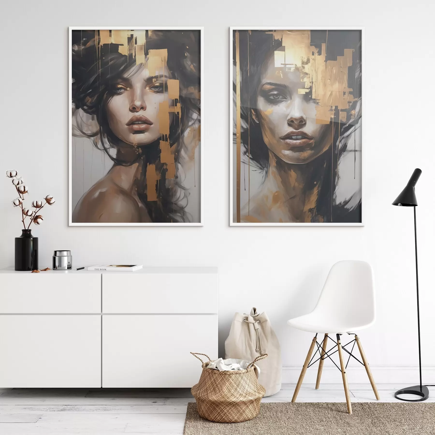 fotószőnyeg Absztrakt portré egy lányról d01082