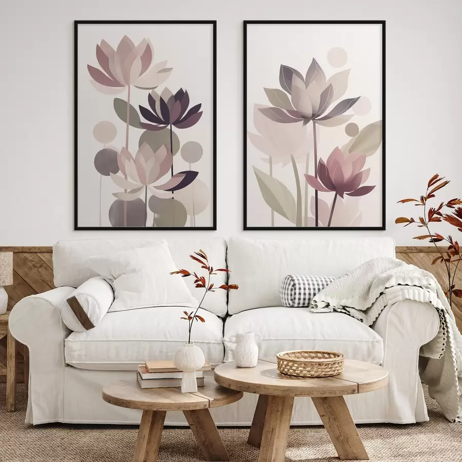 fotószőnyeg Absztrakt lótuszvirágok d01110