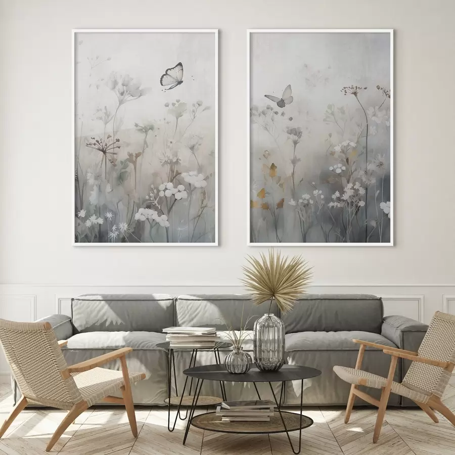 fotószőnyeg Pillangók és vadvirágok d01072