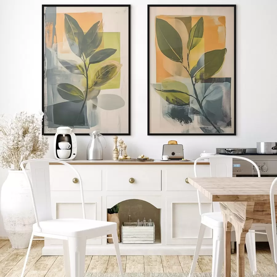 fotószőnyeg Leveles ágak absztrakt háttér előtt d01132