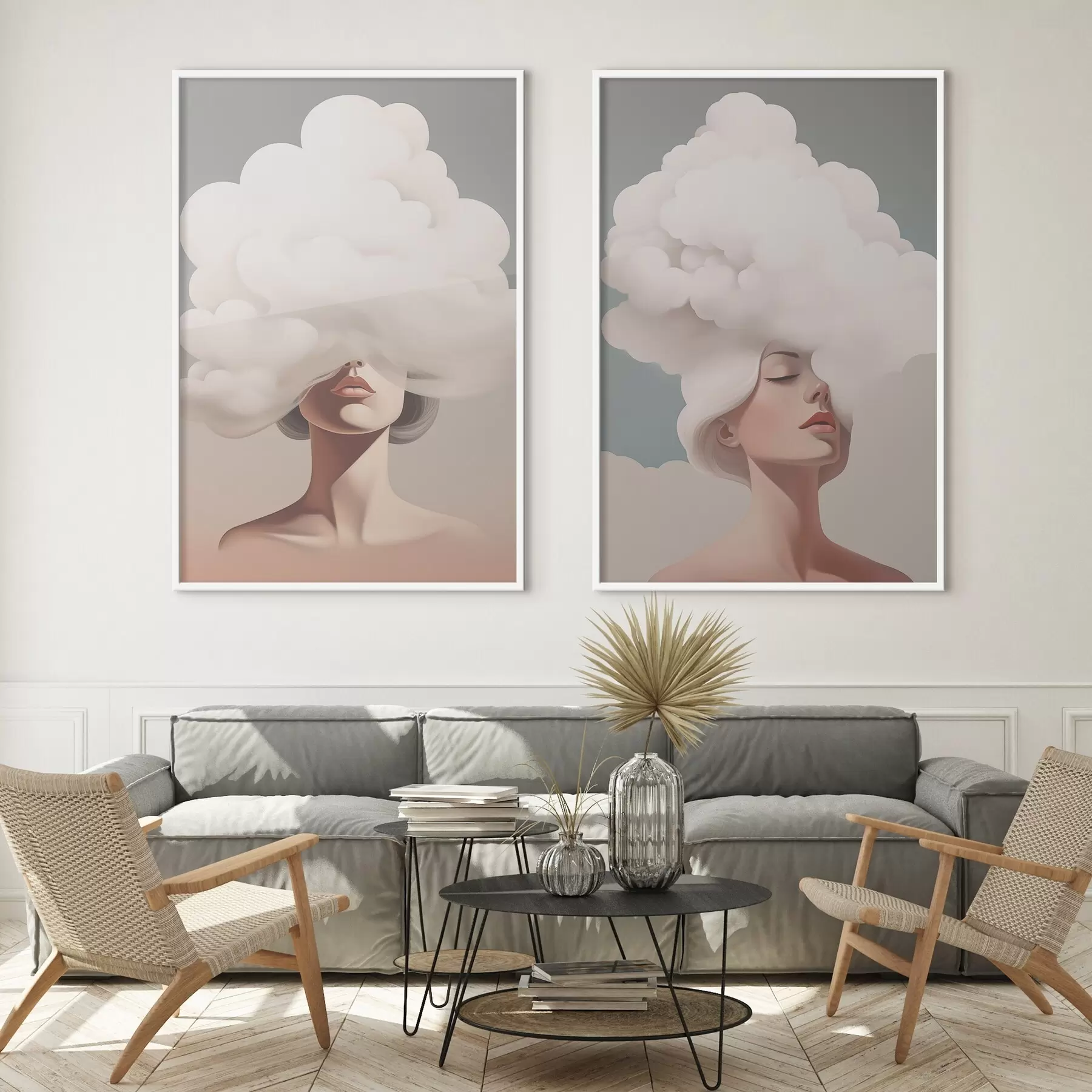 fotószőnyeg A lány és a felhő d01186