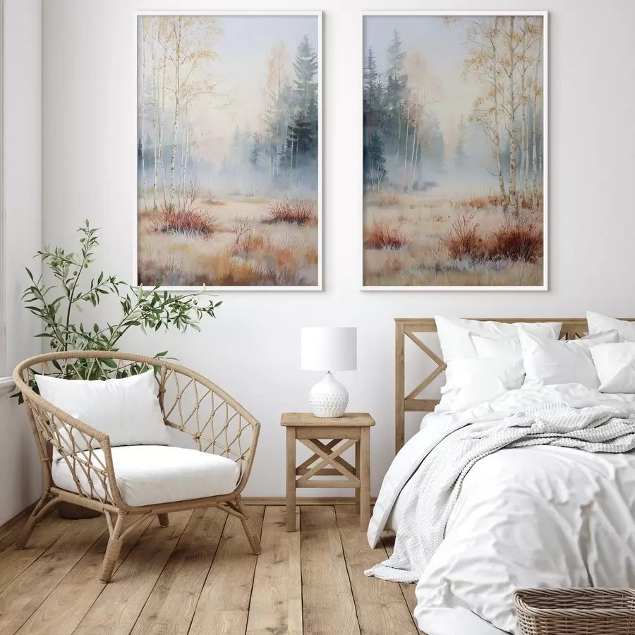 fotószőnyeg táj első fagyok az erdőben d01174