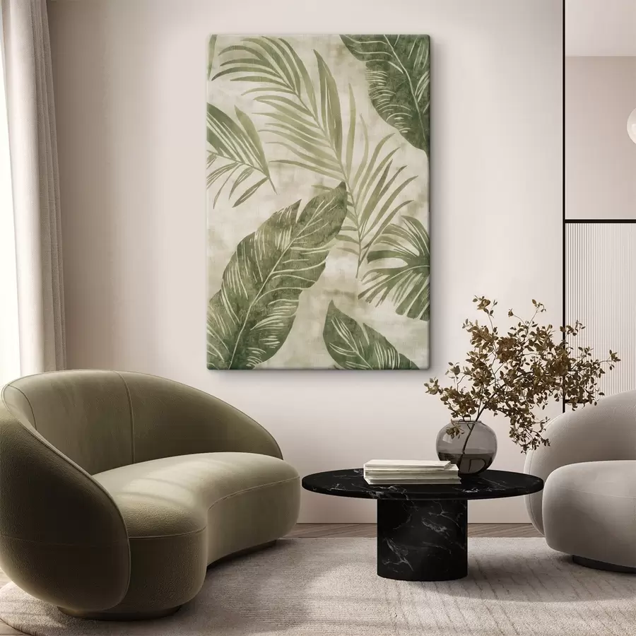 fotótapéta Trópusi levelek, öregített háttér utánzata s47631