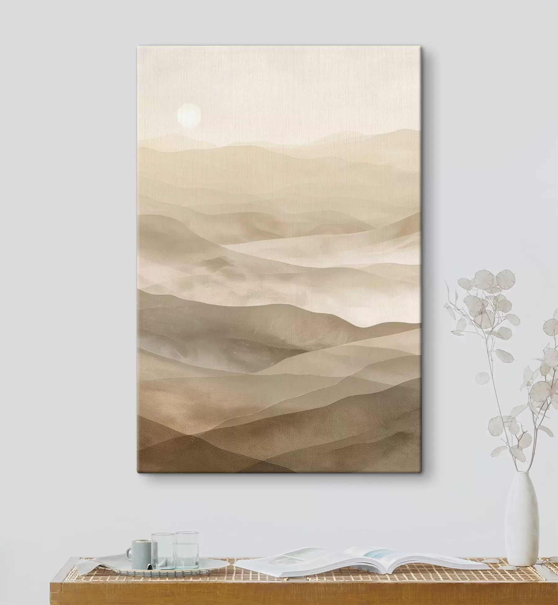 fotótapéta Hegységek világos tónusokban, akvarell utánzat s47638