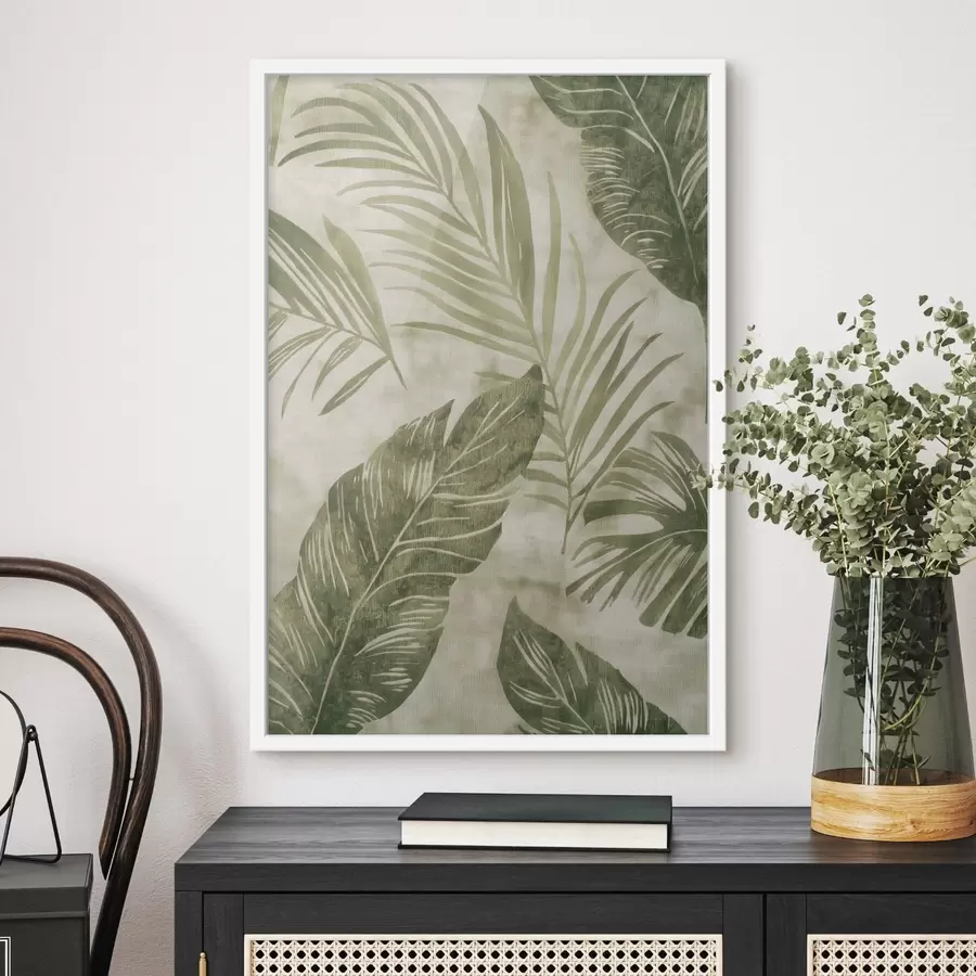 fotószőnyeg Trópusi levelek, öregített háttér utánzata f47631