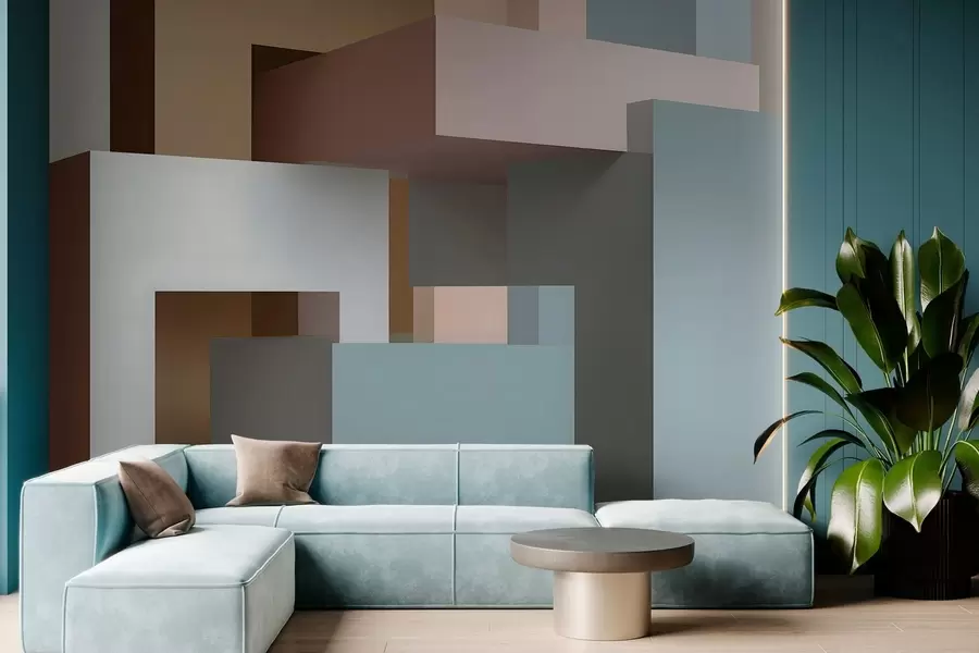 fotószőnyeg absztrakt geometria 3D stílusban w05065