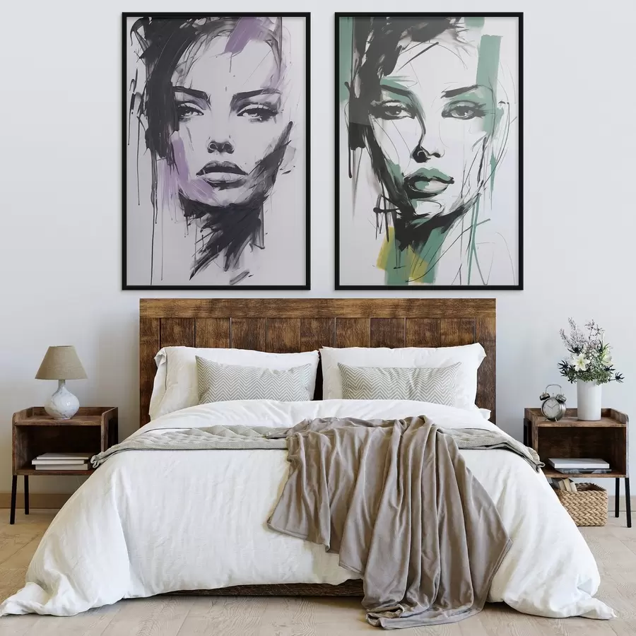 fotószőnyeg Absztrakt női portré d01226