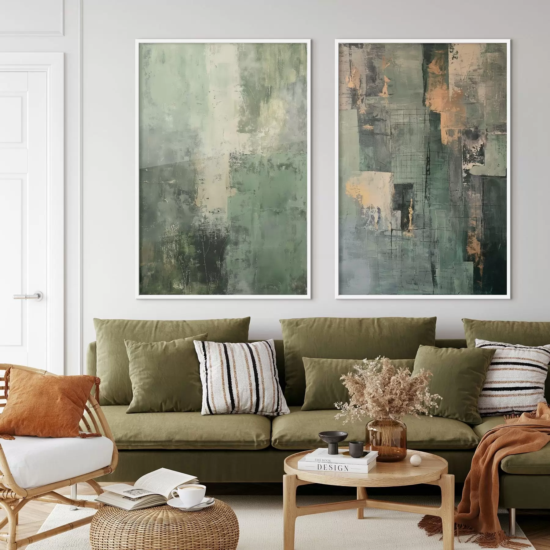 fotószőnyeg Zöld absztrakció d01230