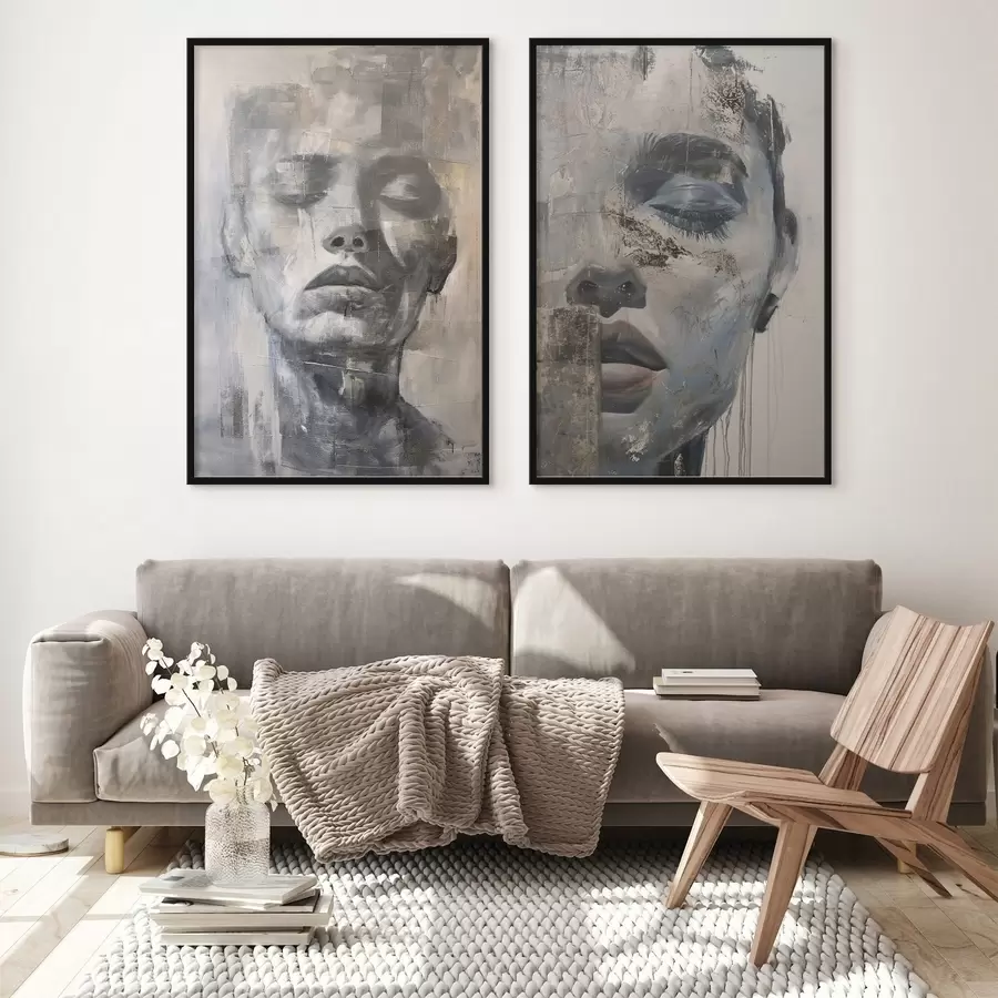 fotószőnyeg Kortárs absztrakt női portré d01232