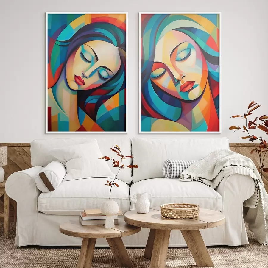 fotószőnyeg Absztrakt portrék d01203