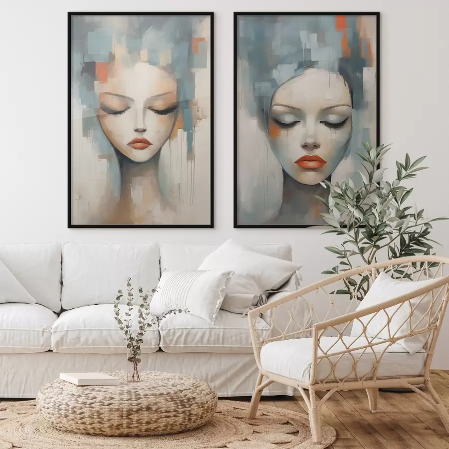 fotószőnyeg Absztrakt portrék d01204