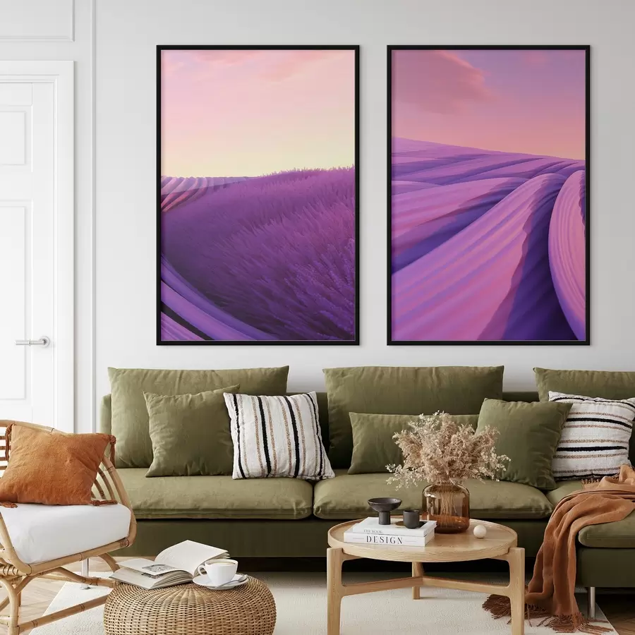 fotószőnyeg Levendula mező, absztrakt d01250