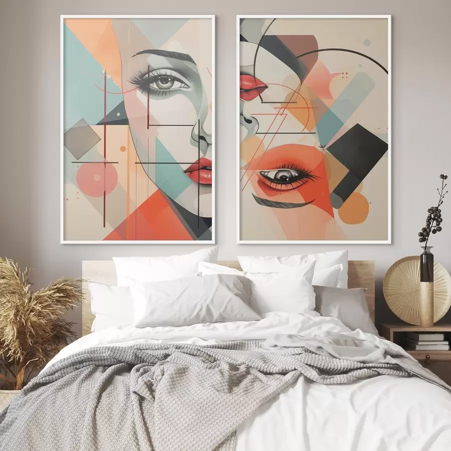 fotószőnyeg Arc és geometriai alakzatok d01253