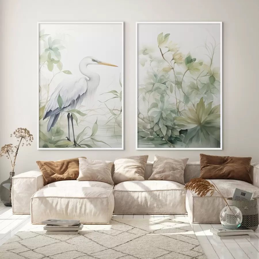 fotószőnyeg Gólya a növények között d01256