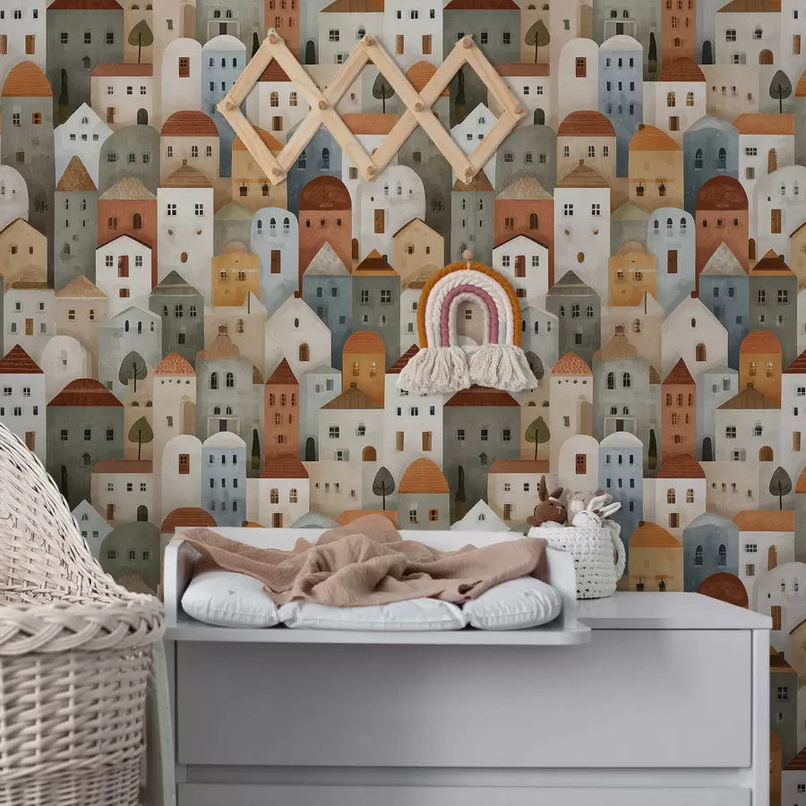 fotószőnyeg Kis városi házak a00970