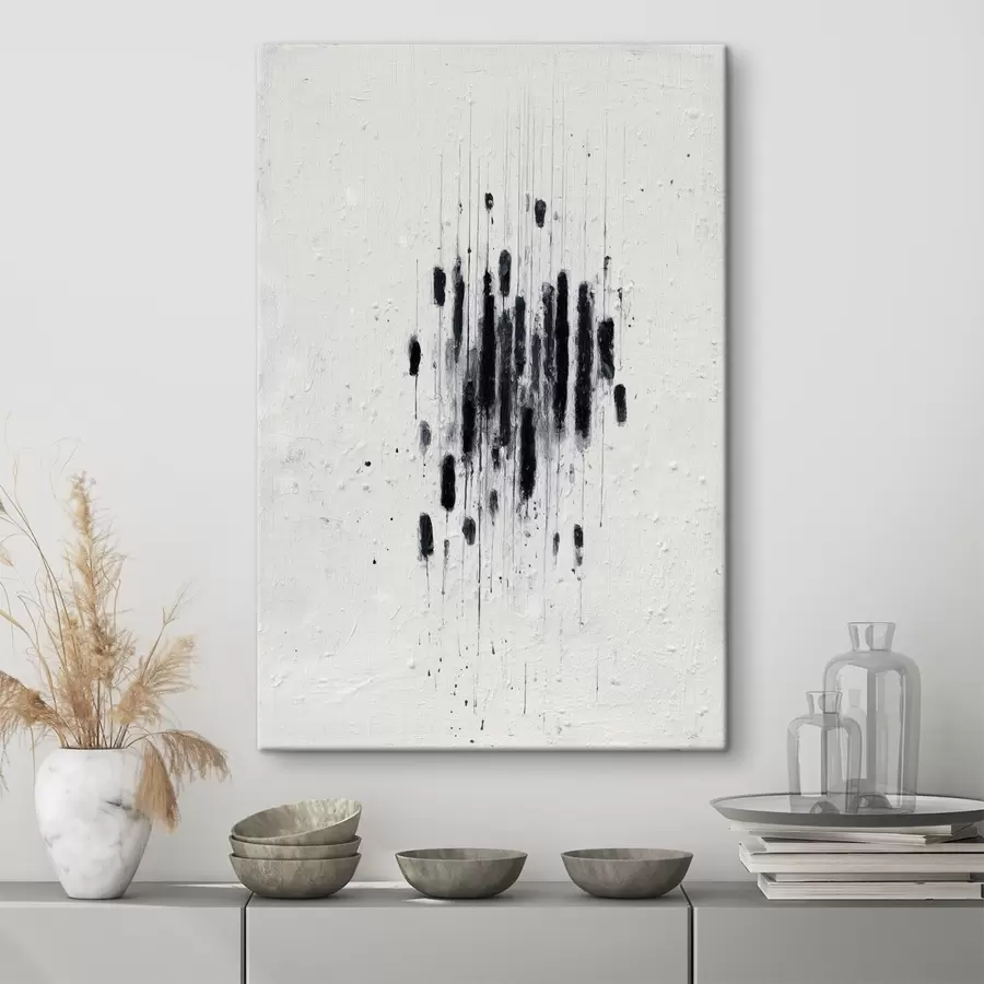 fotótapéta Minimalista művészet kifejező ecsetvonásokkal és elmosódott élekkel, modern festészeti stílusban s46957