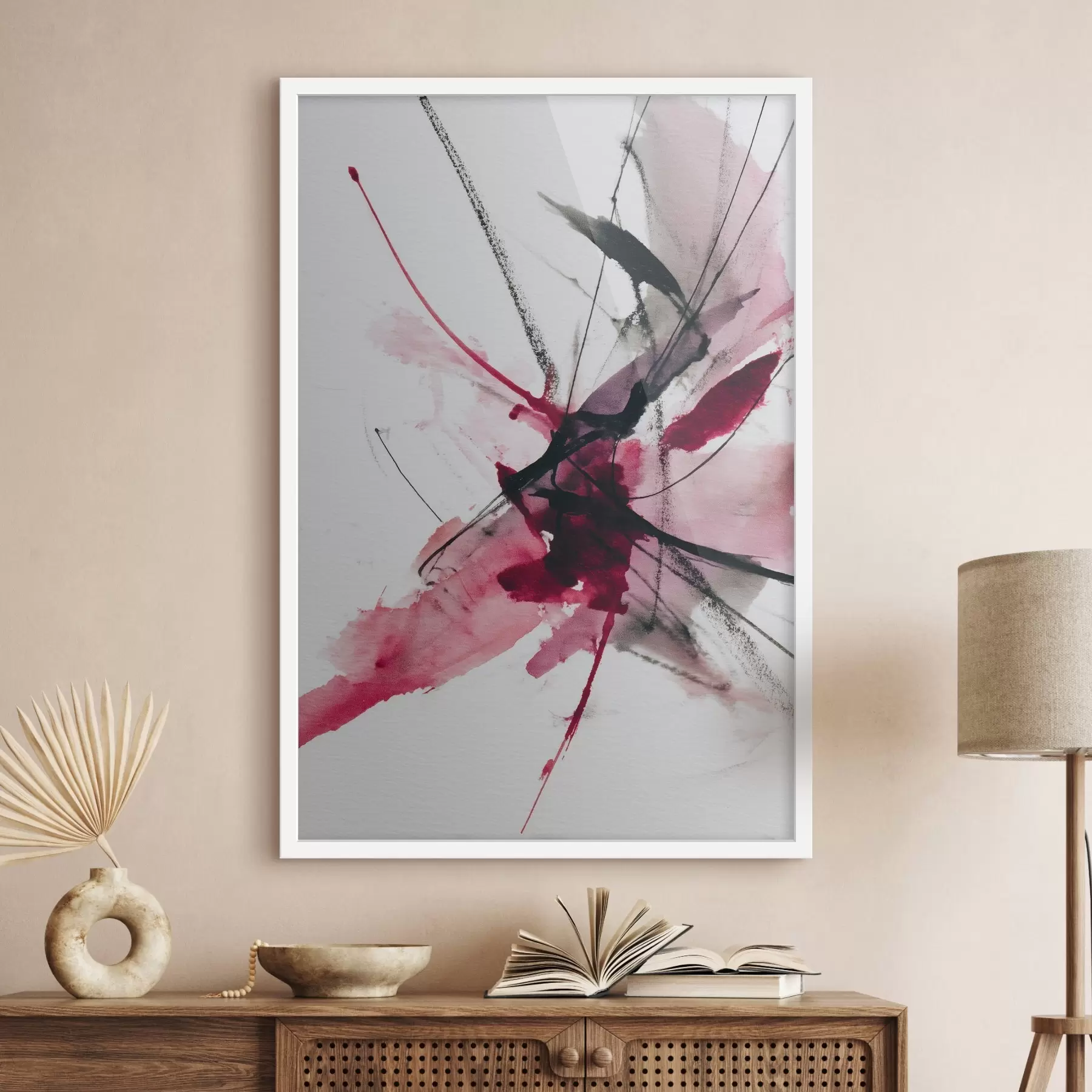 fotószőnyeg Modern vonalak és foltok kompozíciója akvarell stílusban f46951