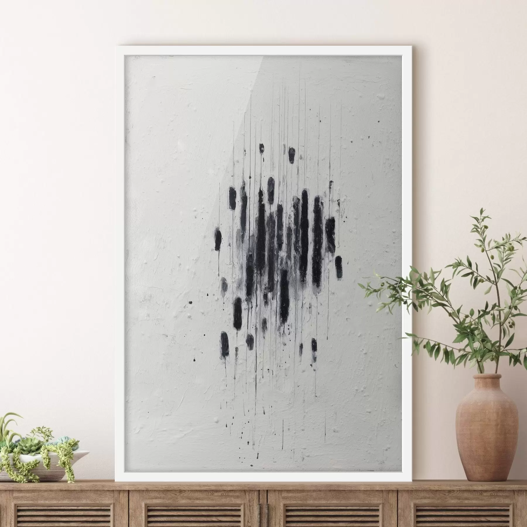 fotószőnyeg Minimalista művészet kifejező ecsetvonásokkal és elmosódott élekkel, modern festészeti stílusban f46957