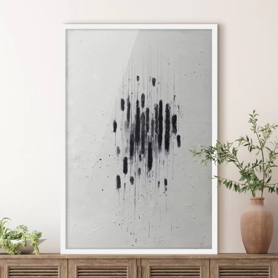 fotószőnyeg Minimalista művészet kifejező ecsetvonásokkal és elmosódott élekkel, modern festészeti stílusban f46957