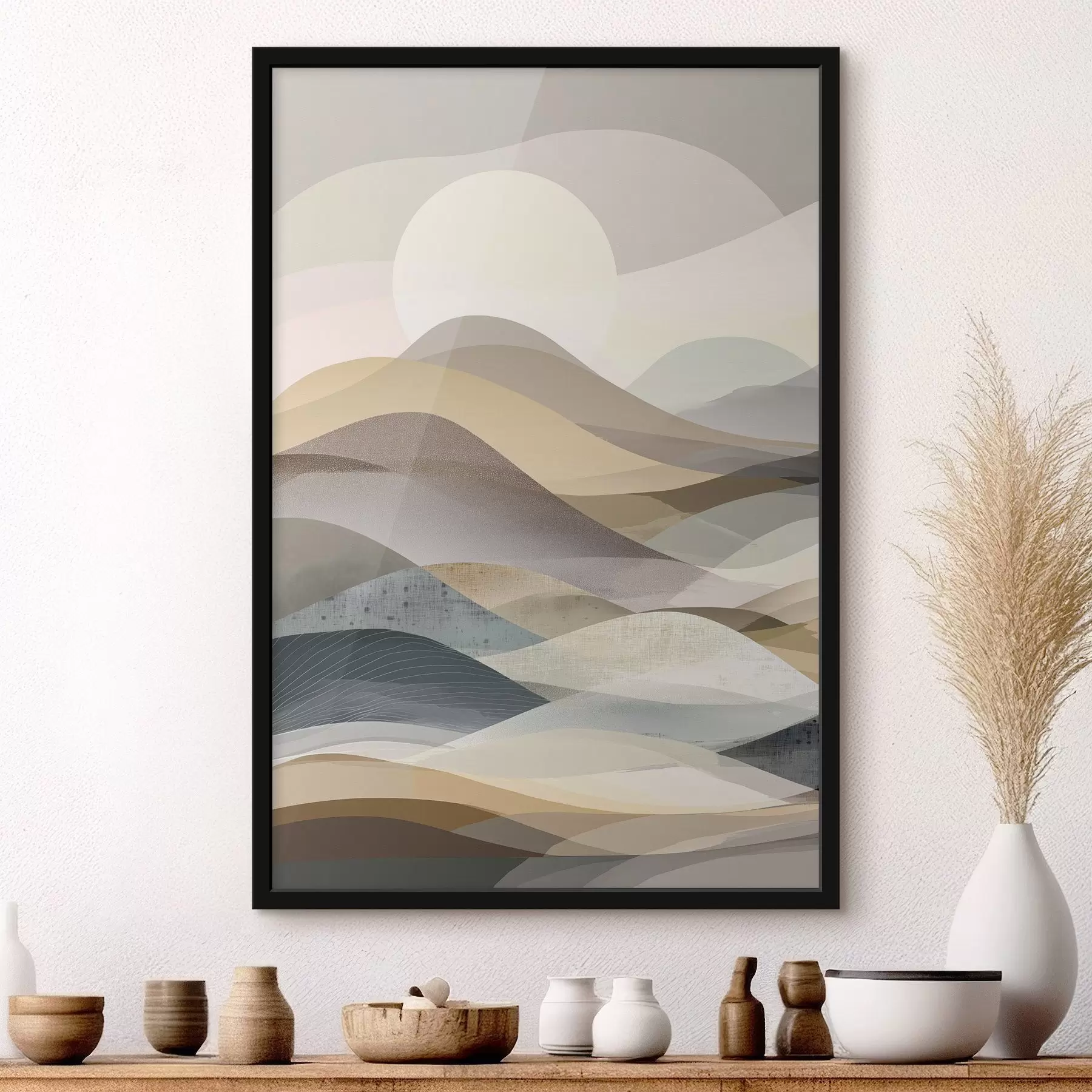 fotószőnyeg Absztrakt hegyek, imitált akvarell f47644