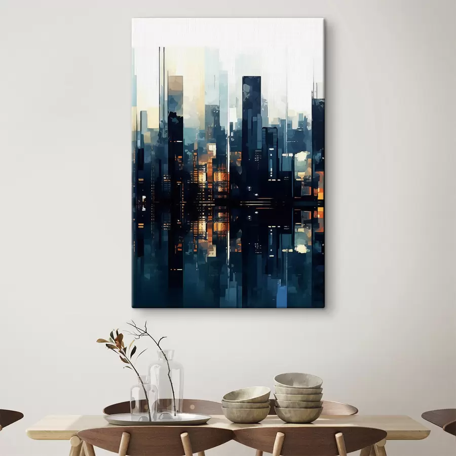 fotótapéta Esti naplemente egy nagyvárosban s47676