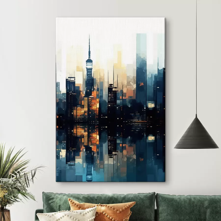 fotótapéta Esti naplemente egy nagyvárosban s47677