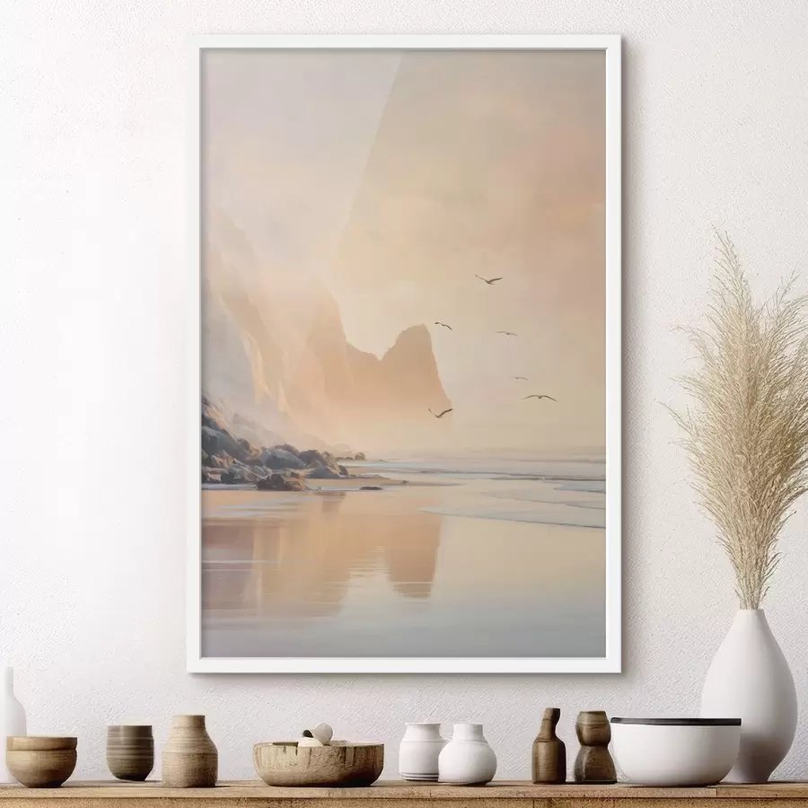 fotószőnyeg óceáni hajnal a hegyek hátterében f47689