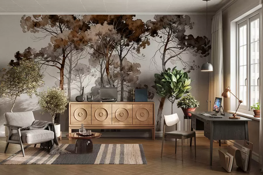 fotószőnyeg Festett fenyők w05173v1