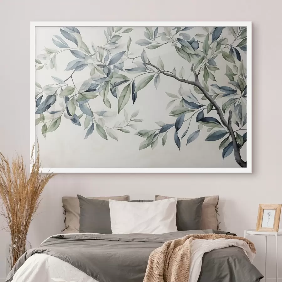 fotószőnyeg Faág, akvarell festmény f47704