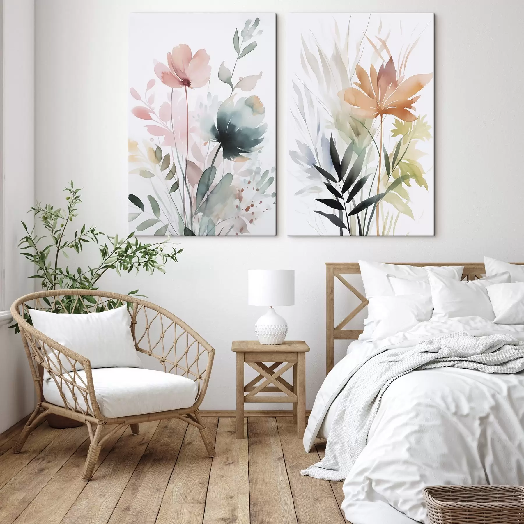 fotótapéta Növényzet utánzat akvarell m01297