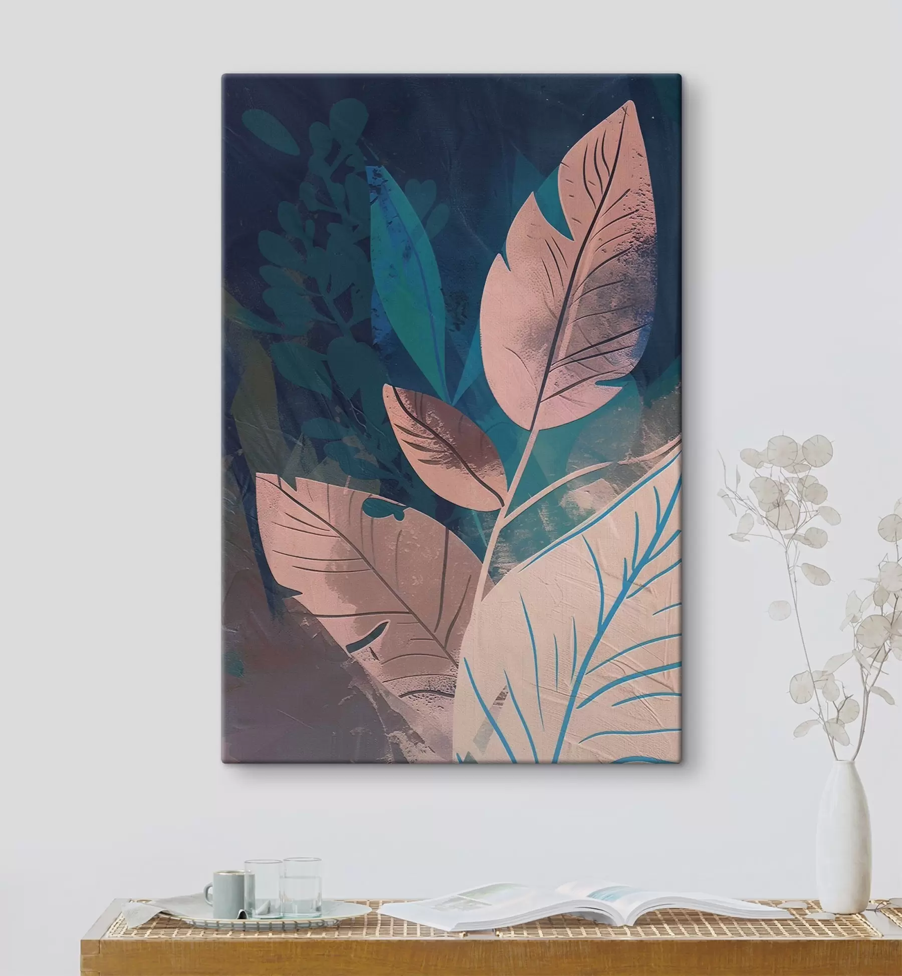 fotótapéta Ágak és levelek, absztrakció s47749