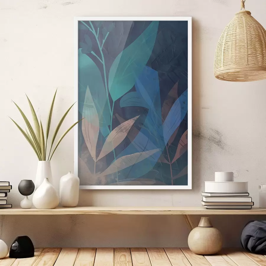 fotószőnyeg Absztrakt ágak és levelek f47748