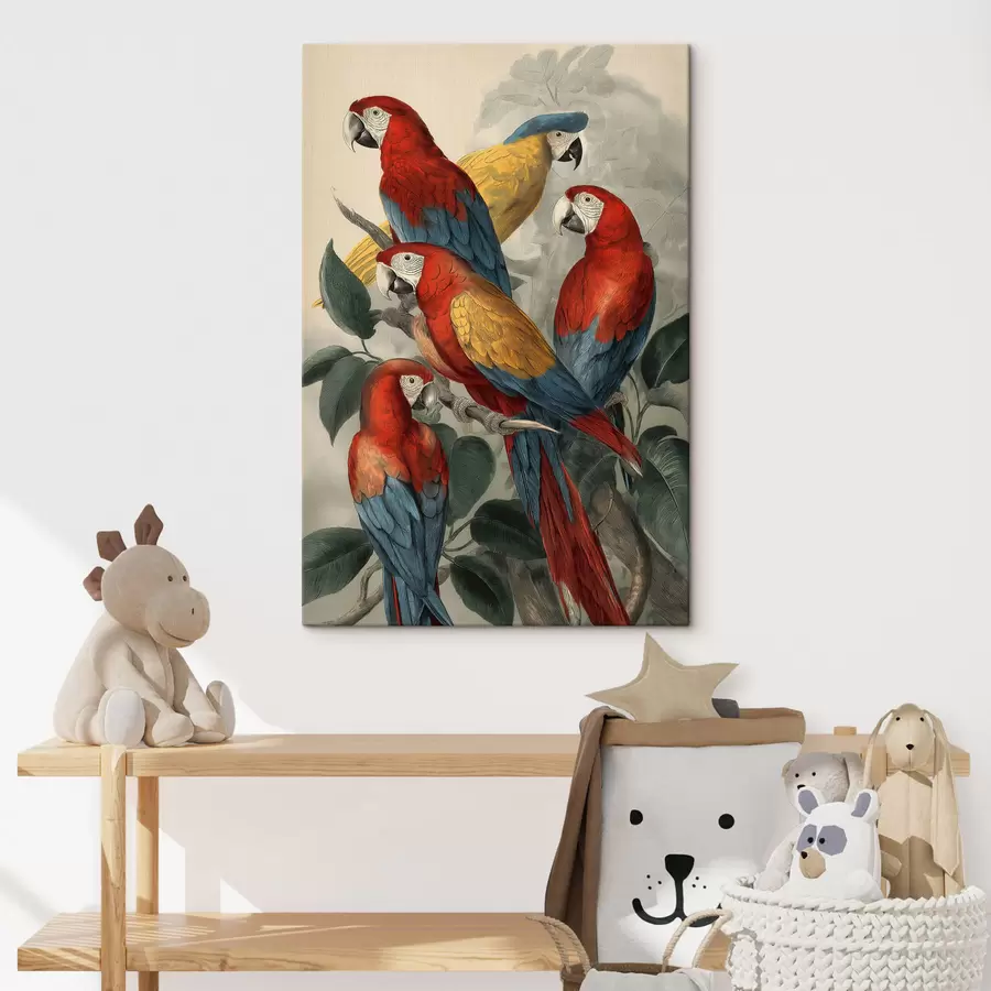 fotótapéta Vintage papagájok s47730