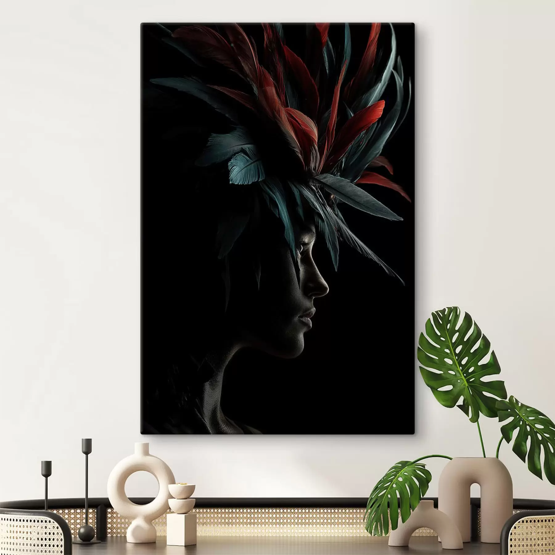 fotótapéta Portré tollakkal s47735