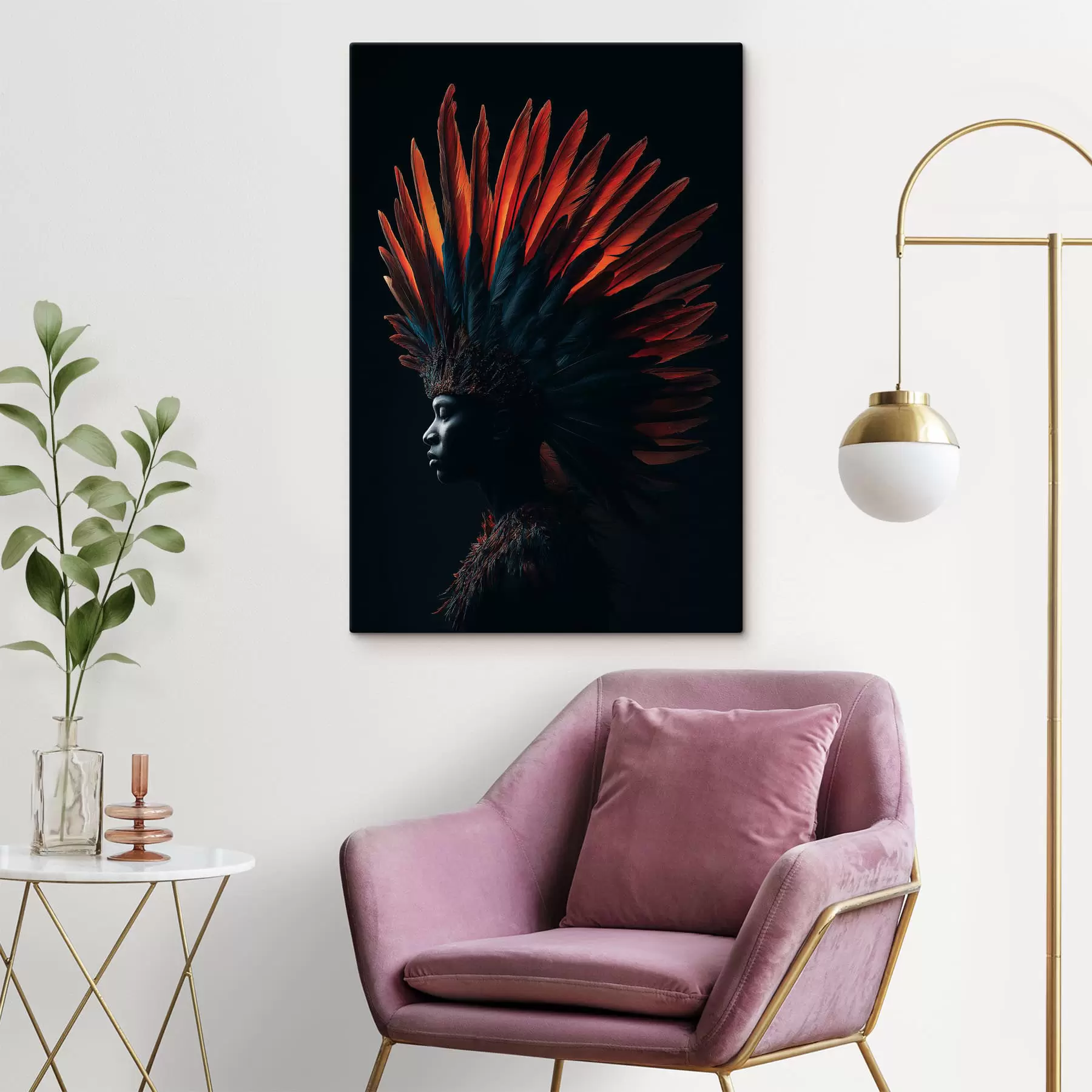 fotótapéta Portré tollakkal s47736