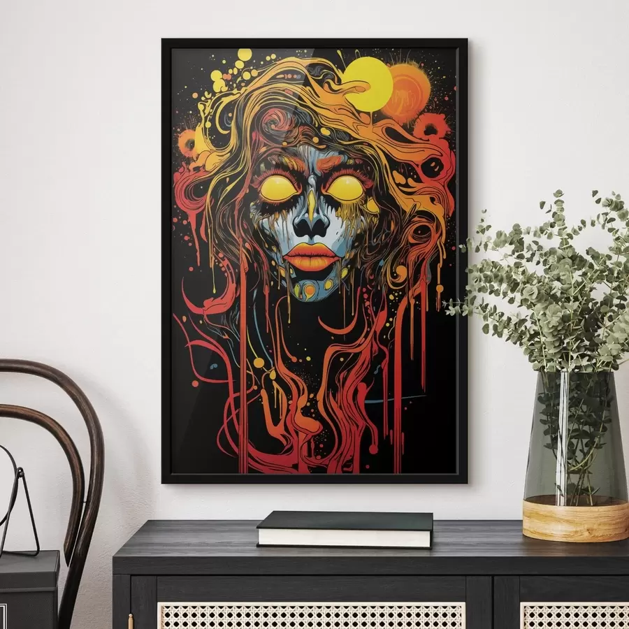 fotószőnyeg Világos absztrakt portré f47738