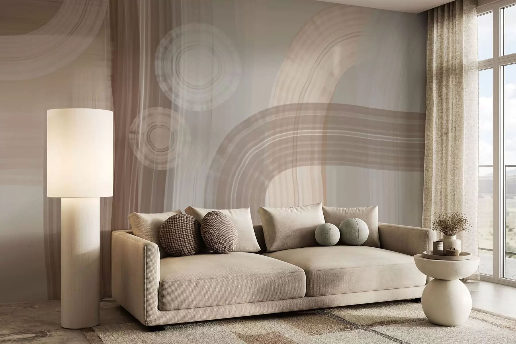 fotószőnyeg modern absztrakció széles ecsetvonások w04876