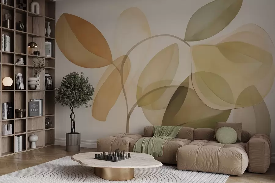 fotószőnyeg Absztrakt levelek festmény utánzat w05208